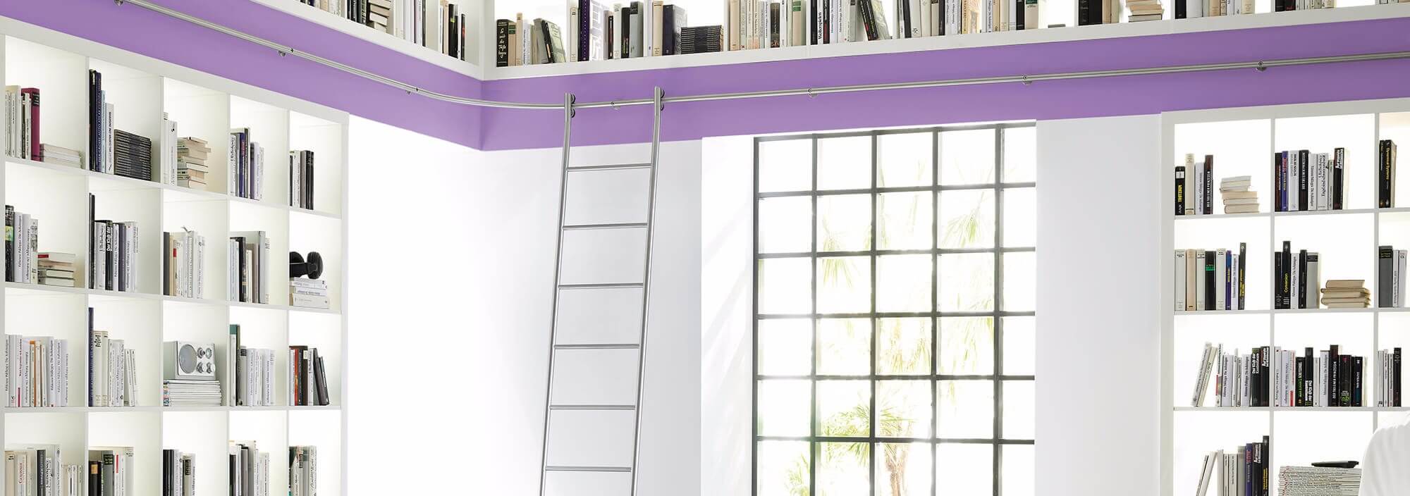 MWE Vario Library Ladder Curved Track